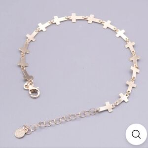 Gold Plated Vermeil Multi Cross Bracelet